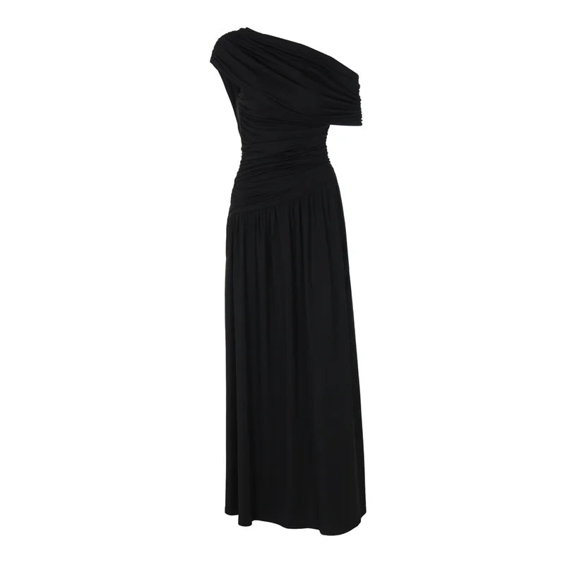 Robe En Tulle Drapée Asymétrique — vue 6