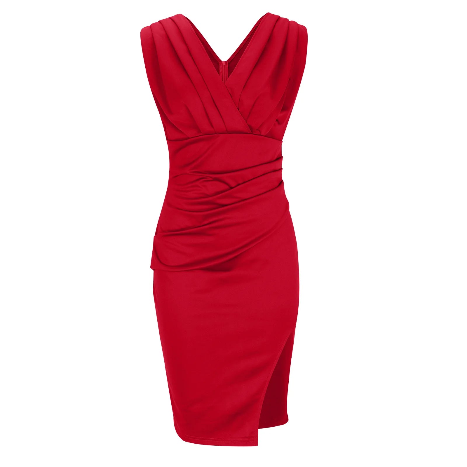 Robe Drapée Rouge