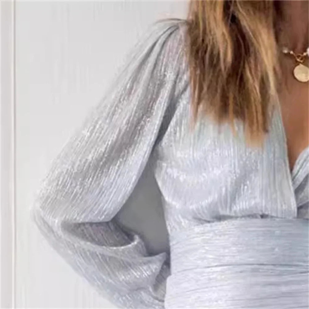 Robe En Lurex Drapée — vue 7