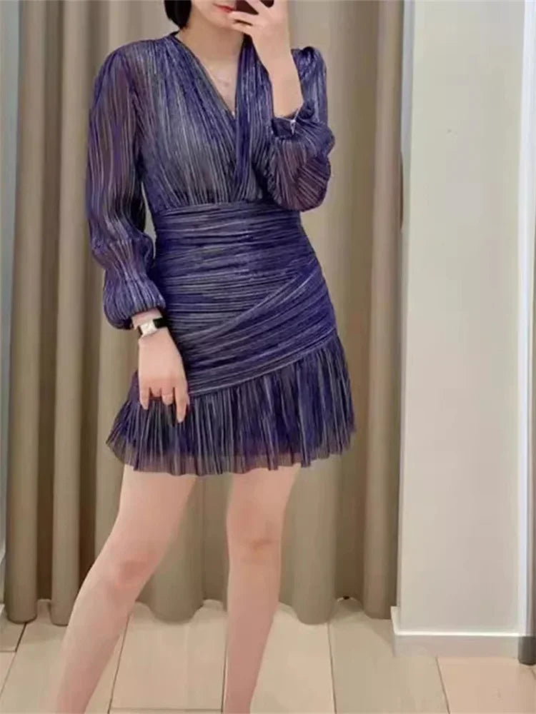 Robe En Lurex Drapée — vue 3