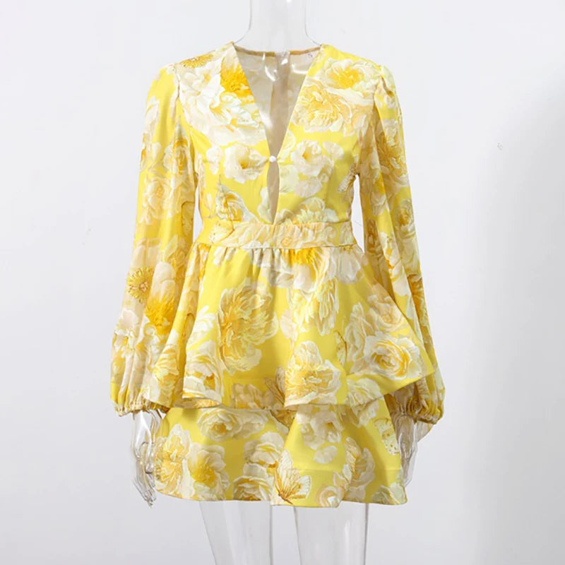 Robe Drapée Fleurie — vue 6