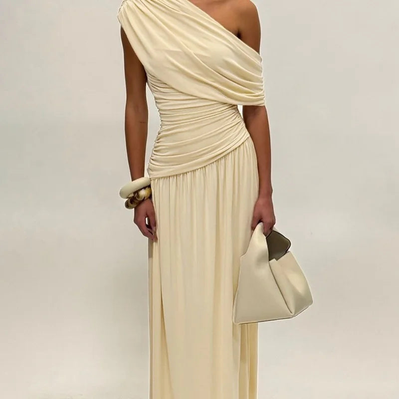 Robe En Tulle Drapée Asymétrique — vue 8