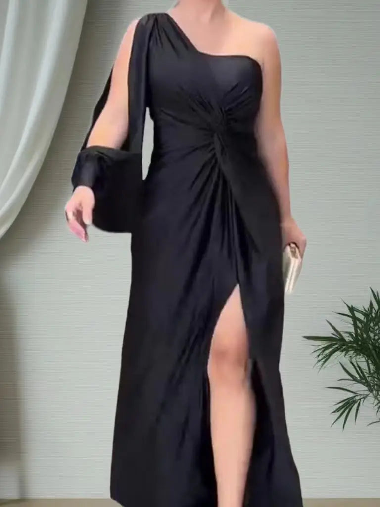 Robe Noire Drapée