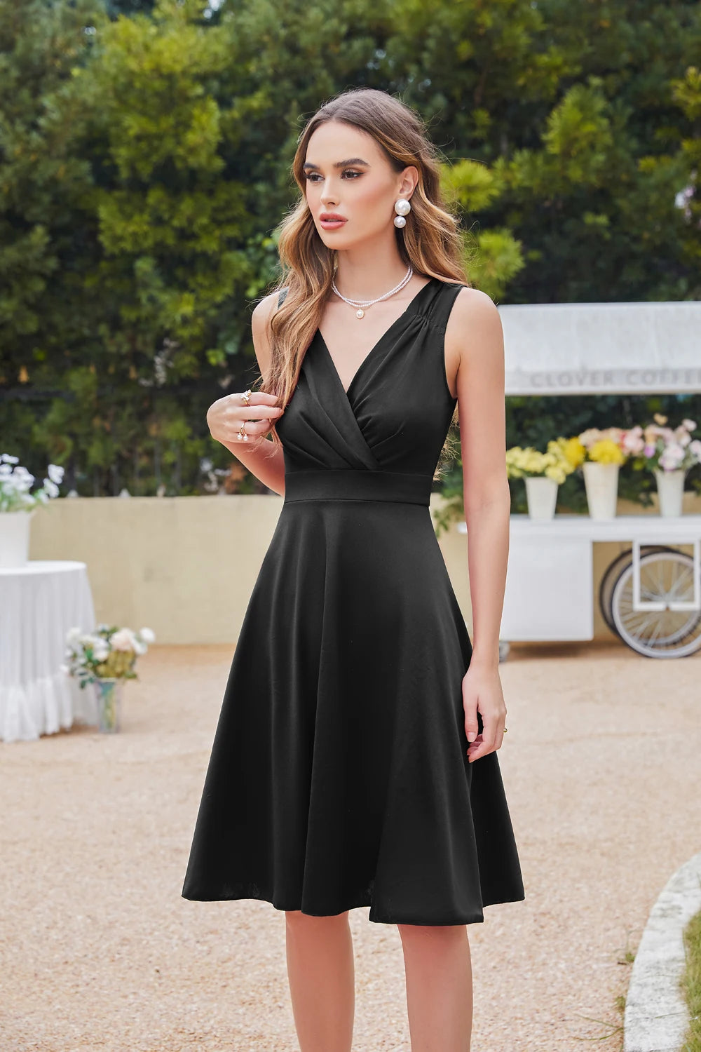 Robe De Cocktail Drapée — vue 3