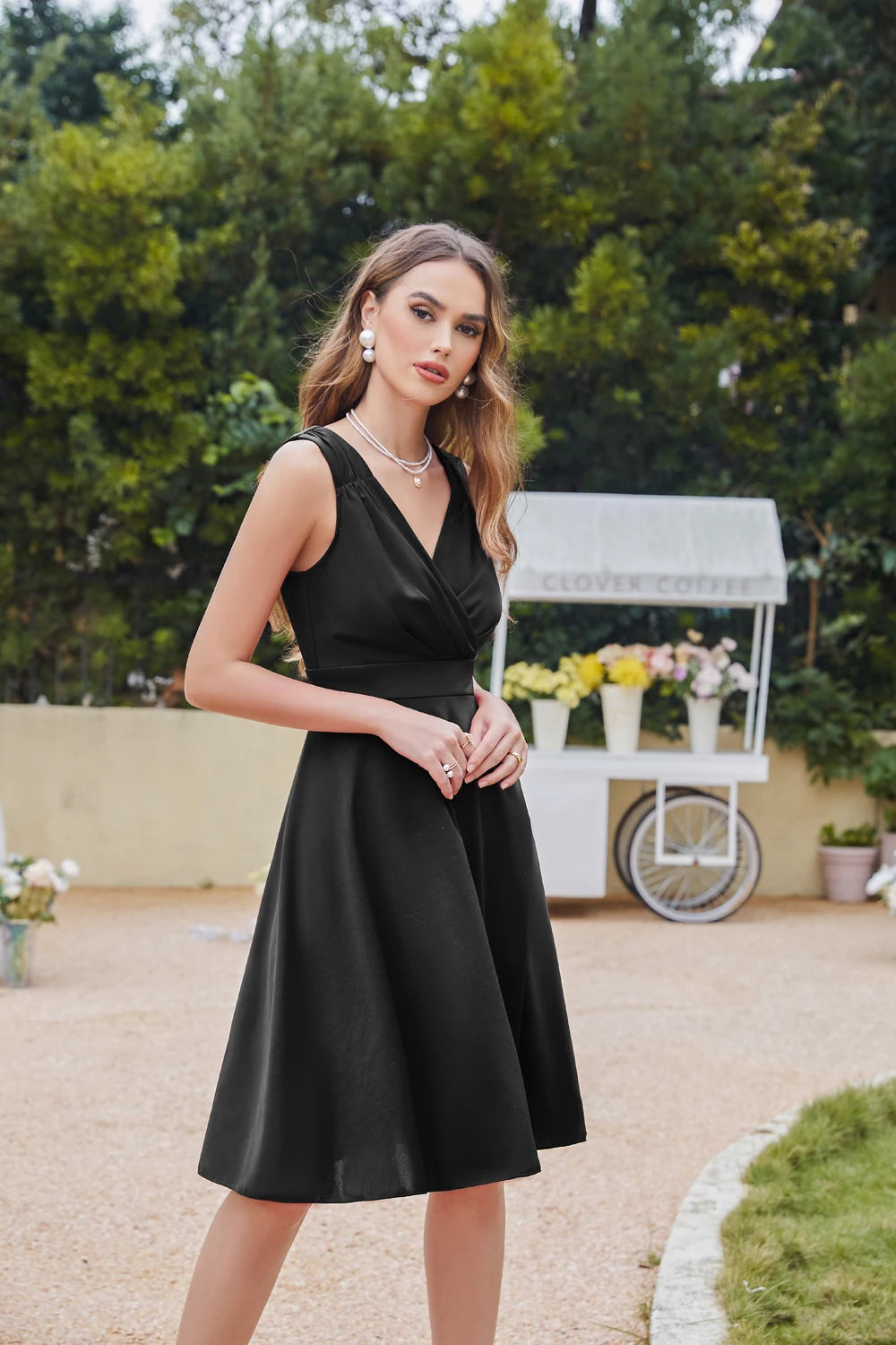 Robe De Cocktail Drapée — vue 2
