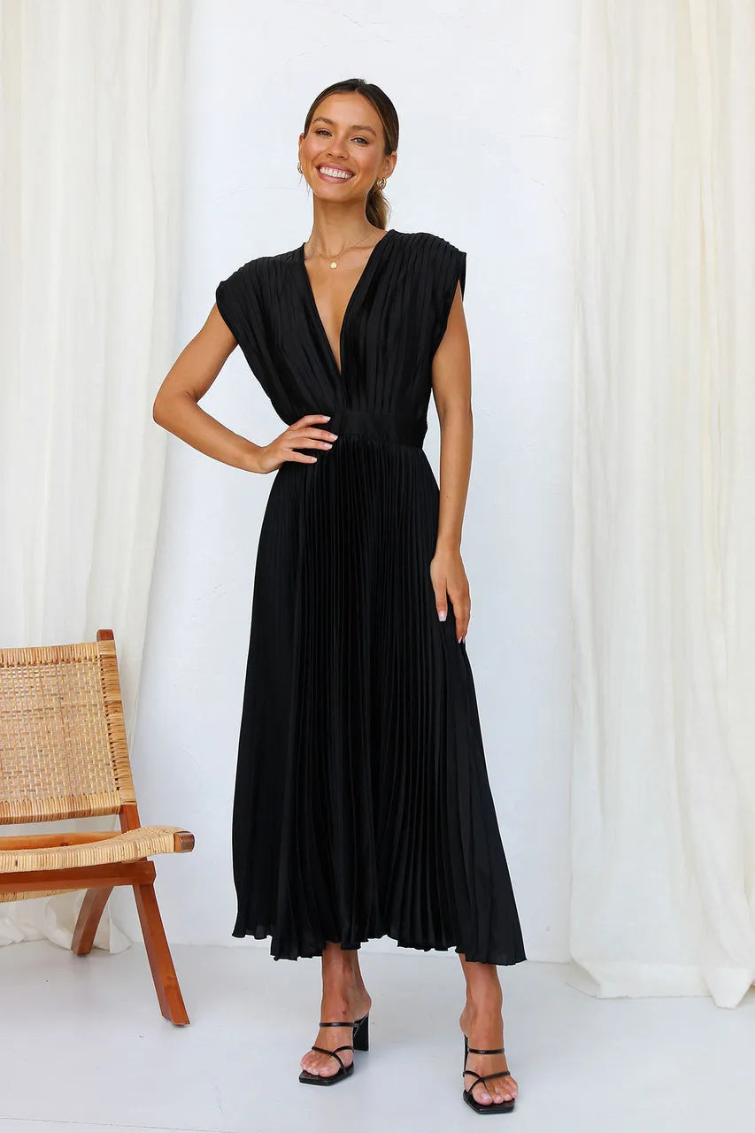 Robe Drapée Noire — vue 2