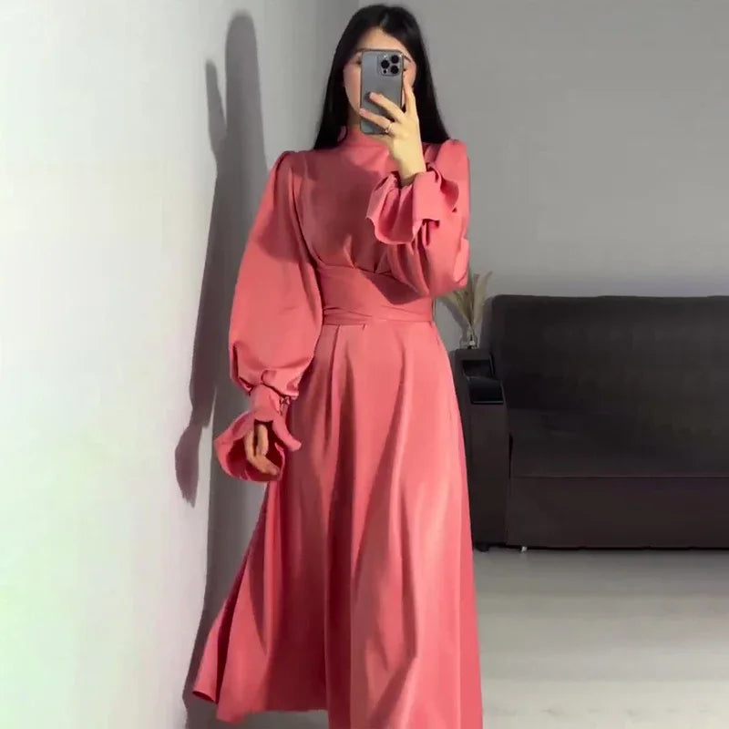 Robe Drapée Manche Longue — vue 12