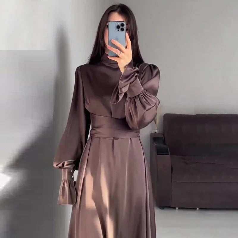 Robe Drapée Manche Longue — vue 14