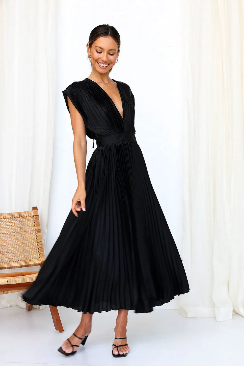 Robe Drapée Noire — vue 4