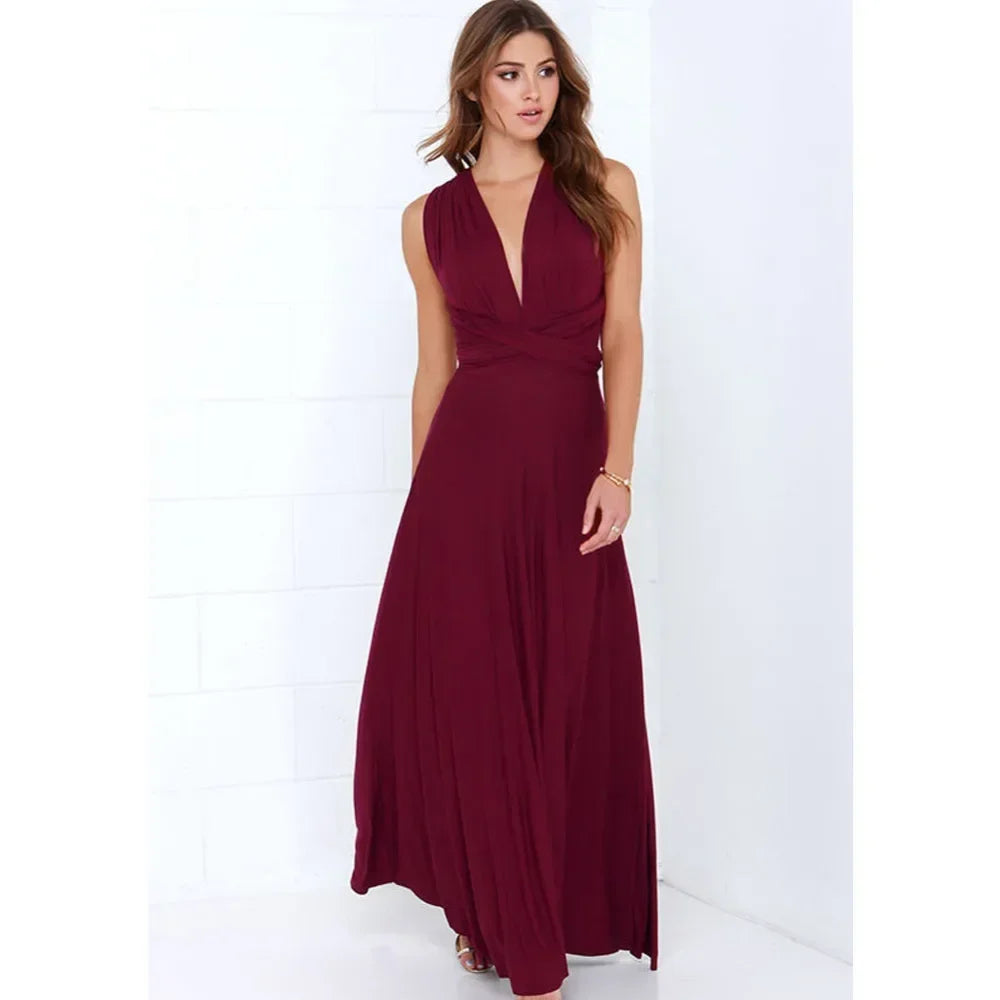 Robe Rouge Drapée — vue 4