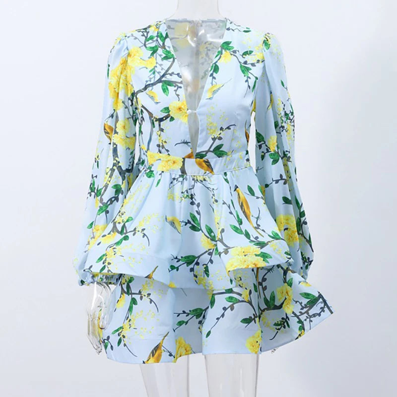 Robe Drapée Fleurie — vue 7