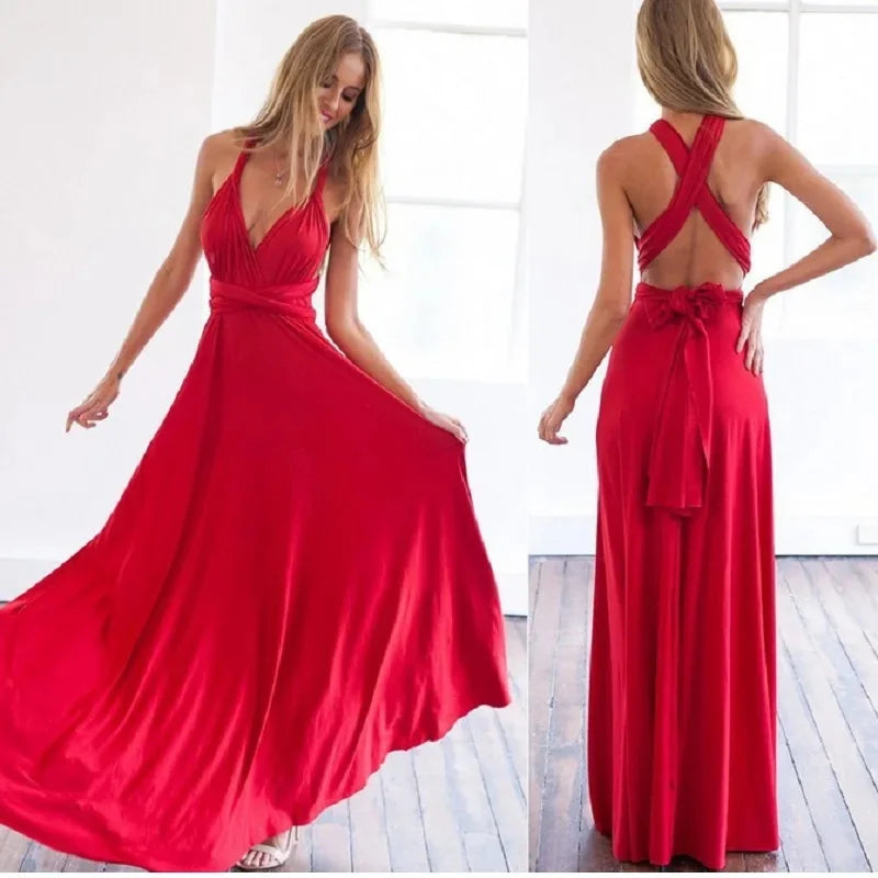 Robe Rouge Drapée
