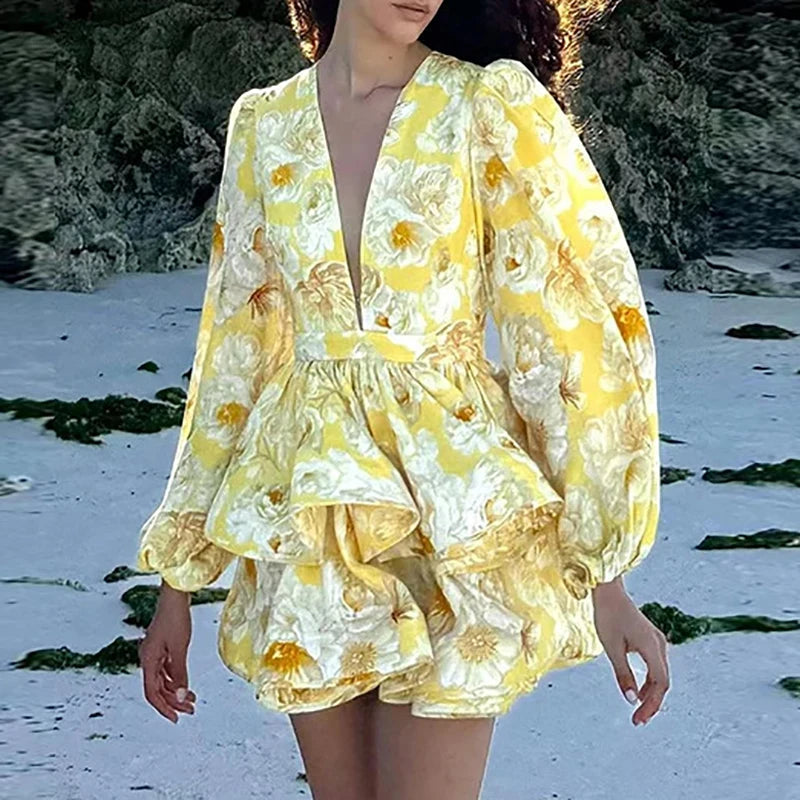 Robe Drapée Fleurie — vue 8