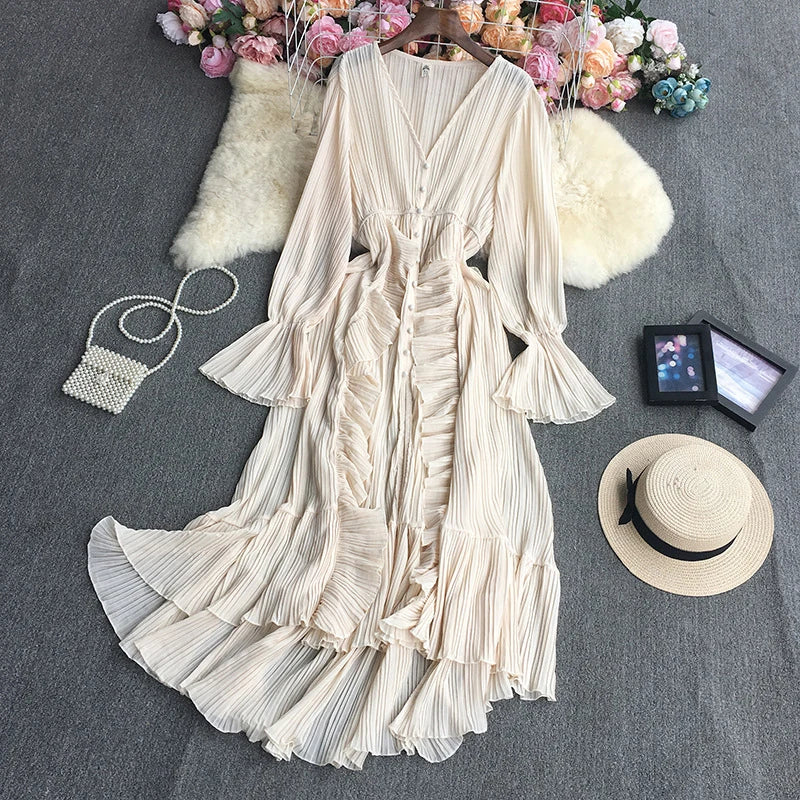 Robe Longue Drapée En Mousseline — vue 11