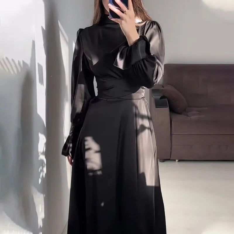 Robe Drapée Manche Longue — vue 5