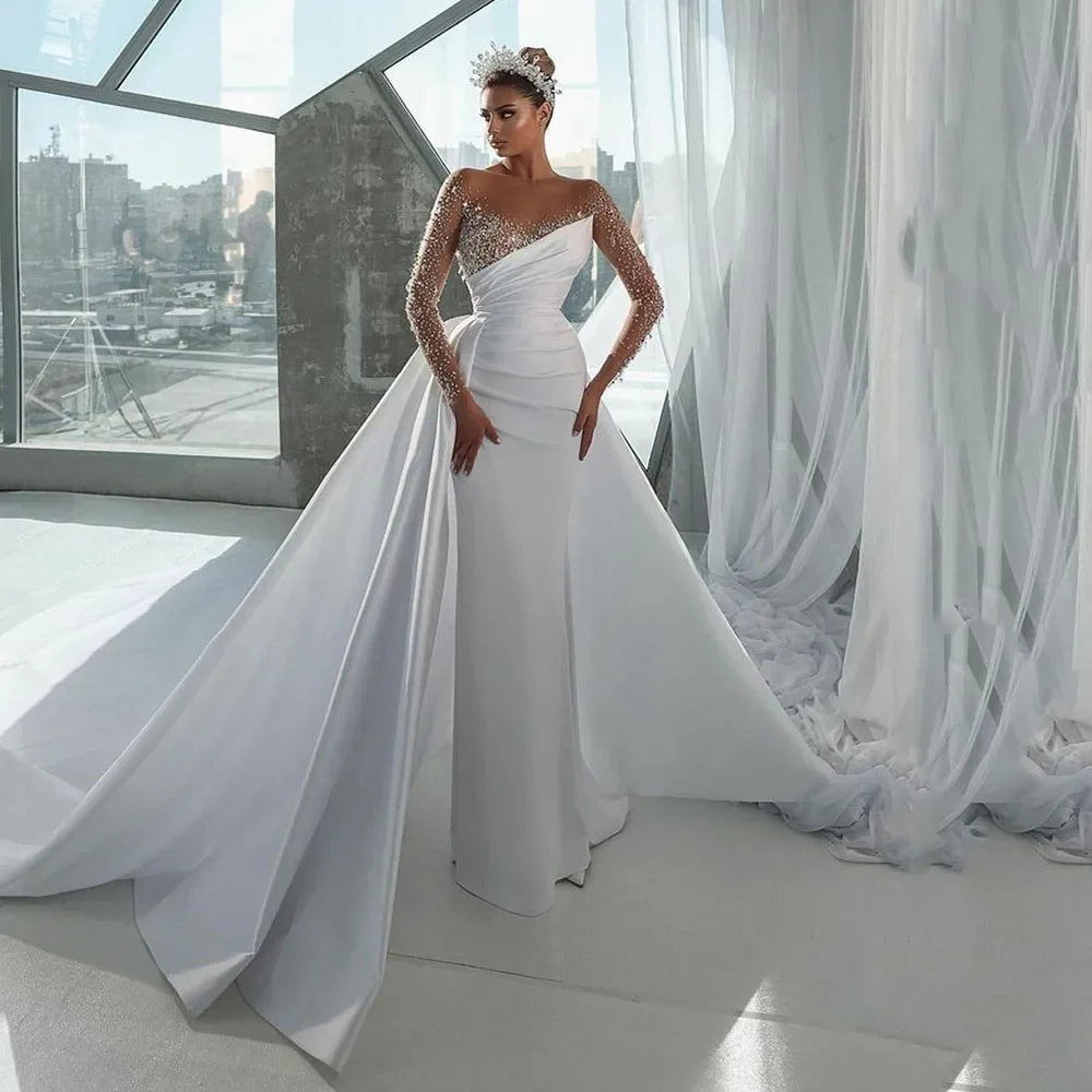 Robe De Mariée Drapée Fluide