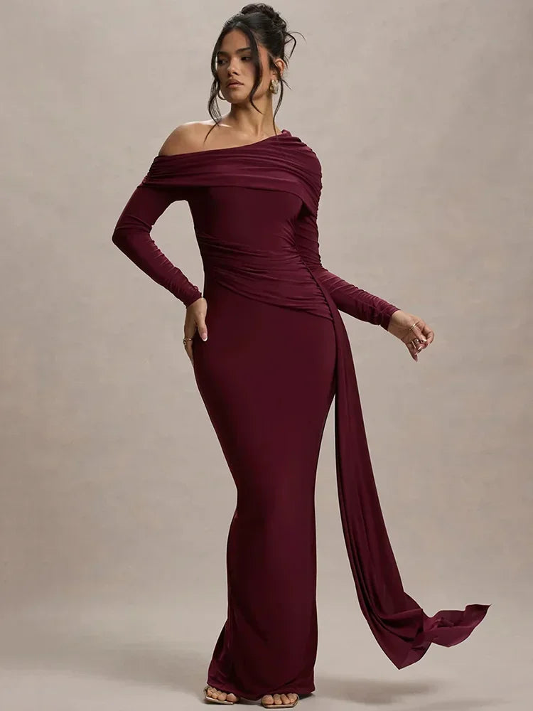 Robe Avec Col Drapé