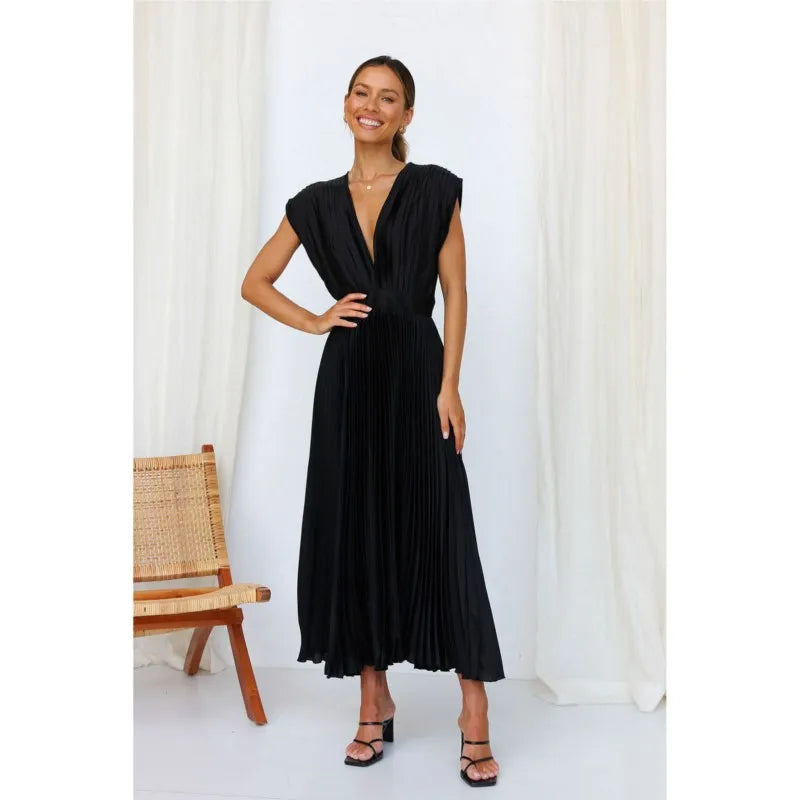 Robe Drapée Noire