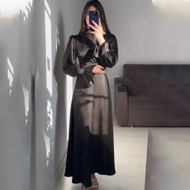 Robe Drapée Manche Longue — vue 4