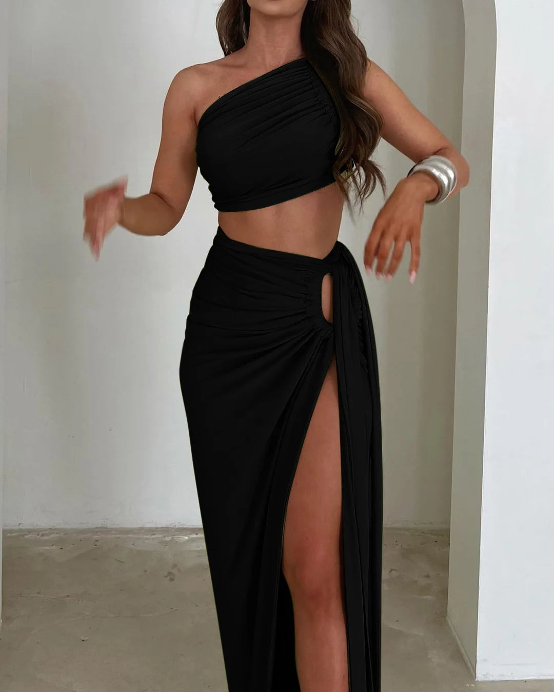 Robe Drapée Asymétrique — vue 4
