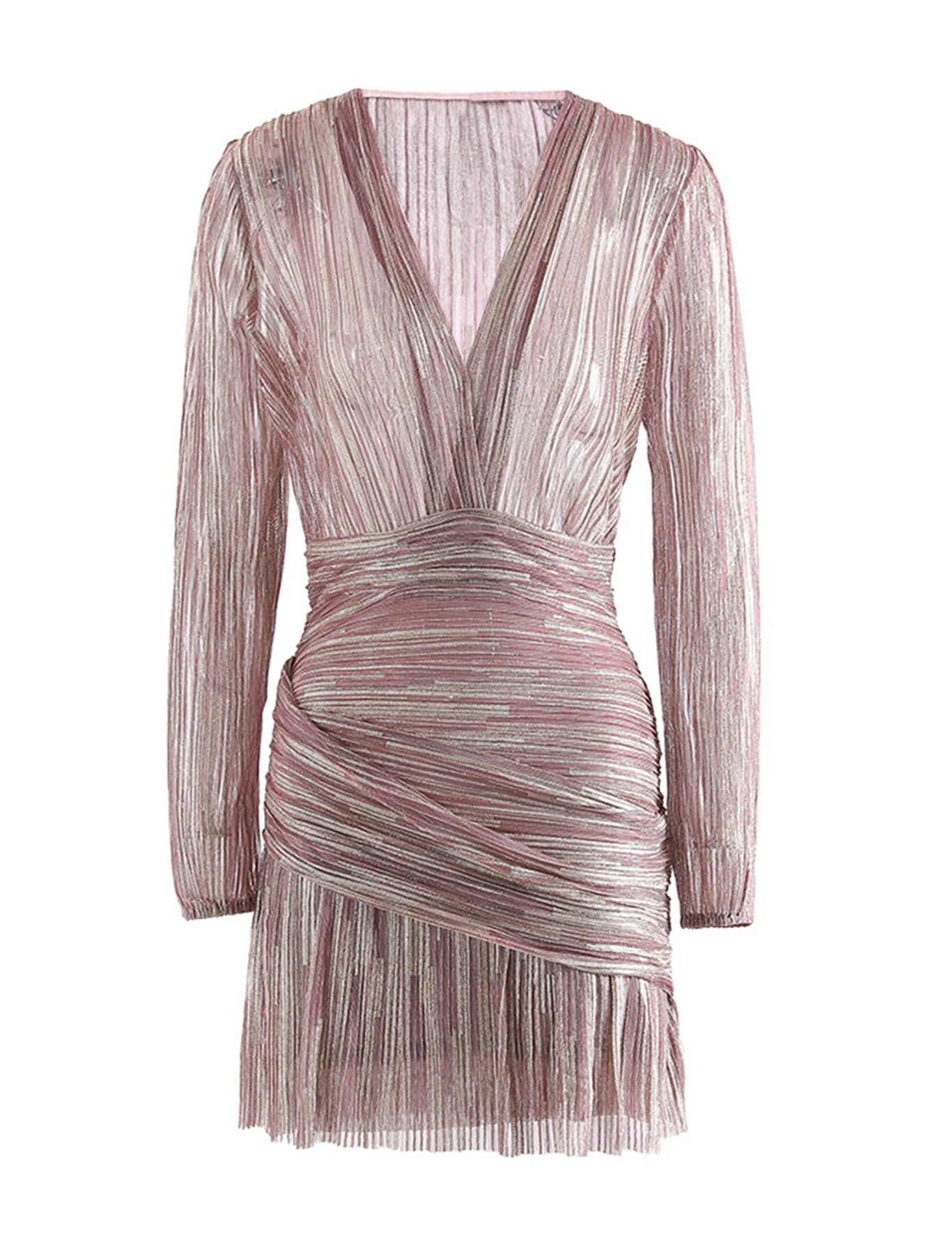 Robe En Lamé Entièrement Drapée — vue 14