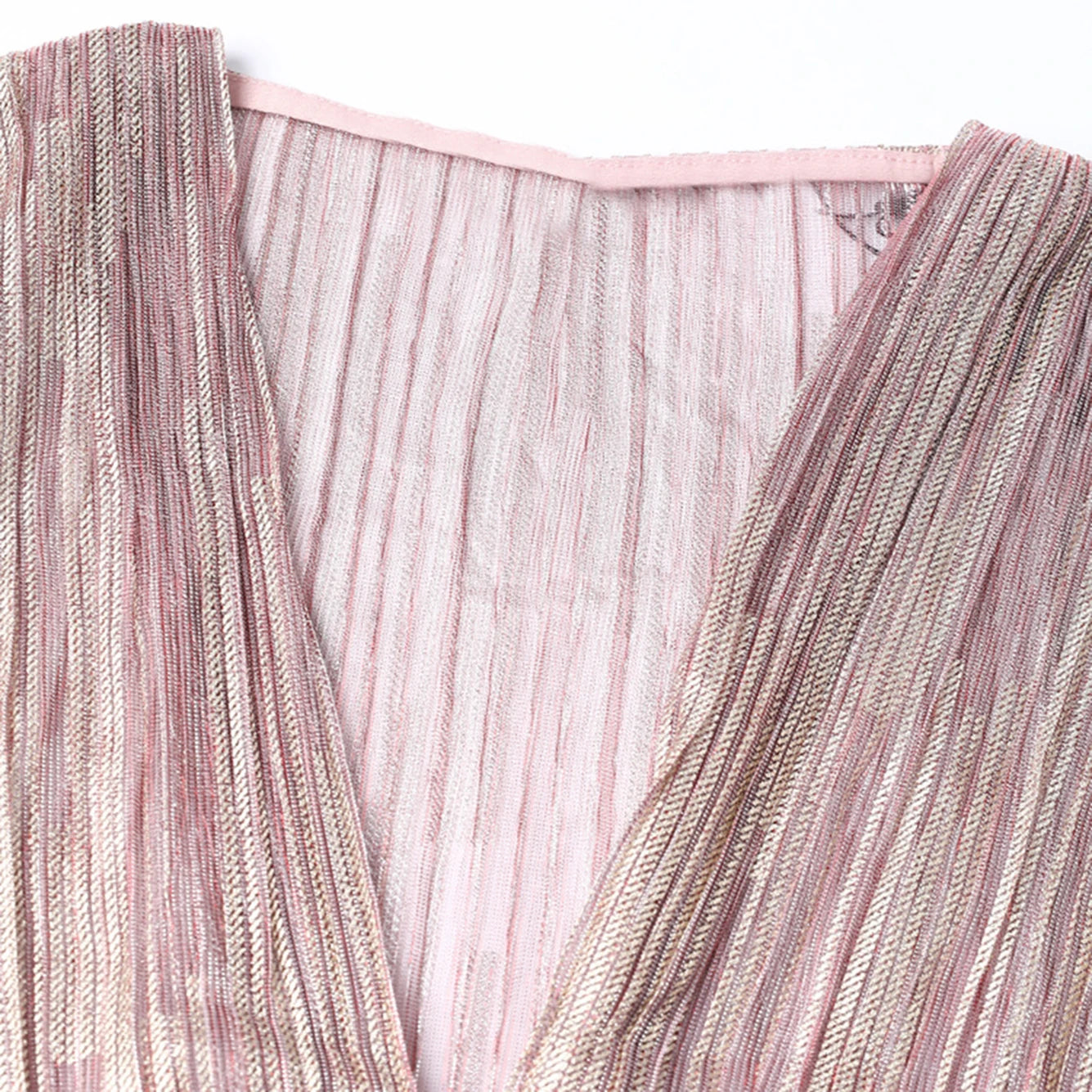 Robe En Lamé Entièrement Drapée — vue 8