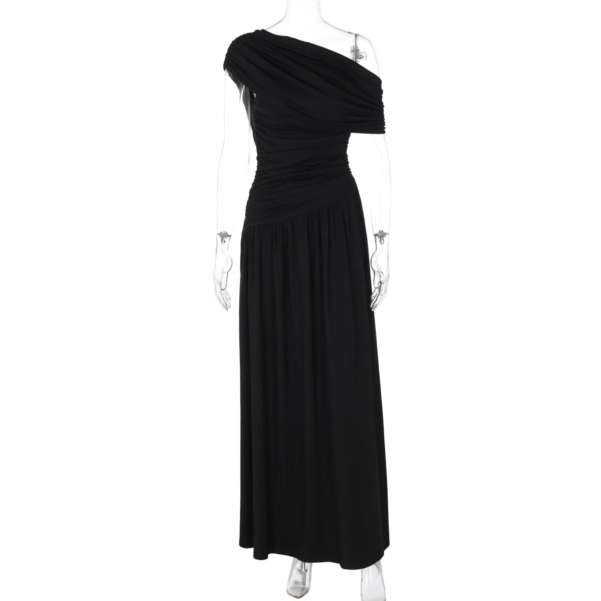 Robe En Tulle Drapée Asymétrique — vue 11