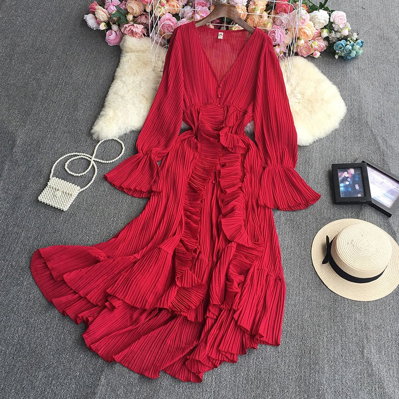 Robe Longue Drapée En Mousseline — vue 9