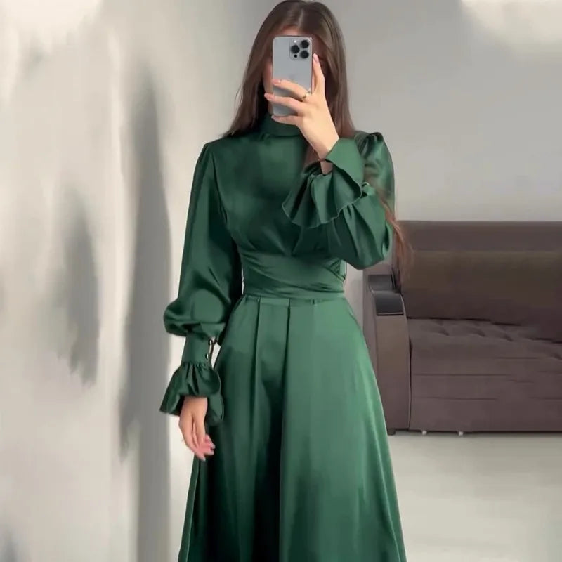Robe Drapée Manche Longue — vue 2