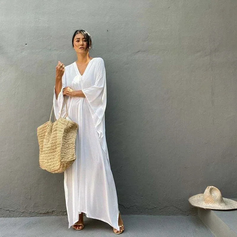 Robe Blanche Drapée Grecque