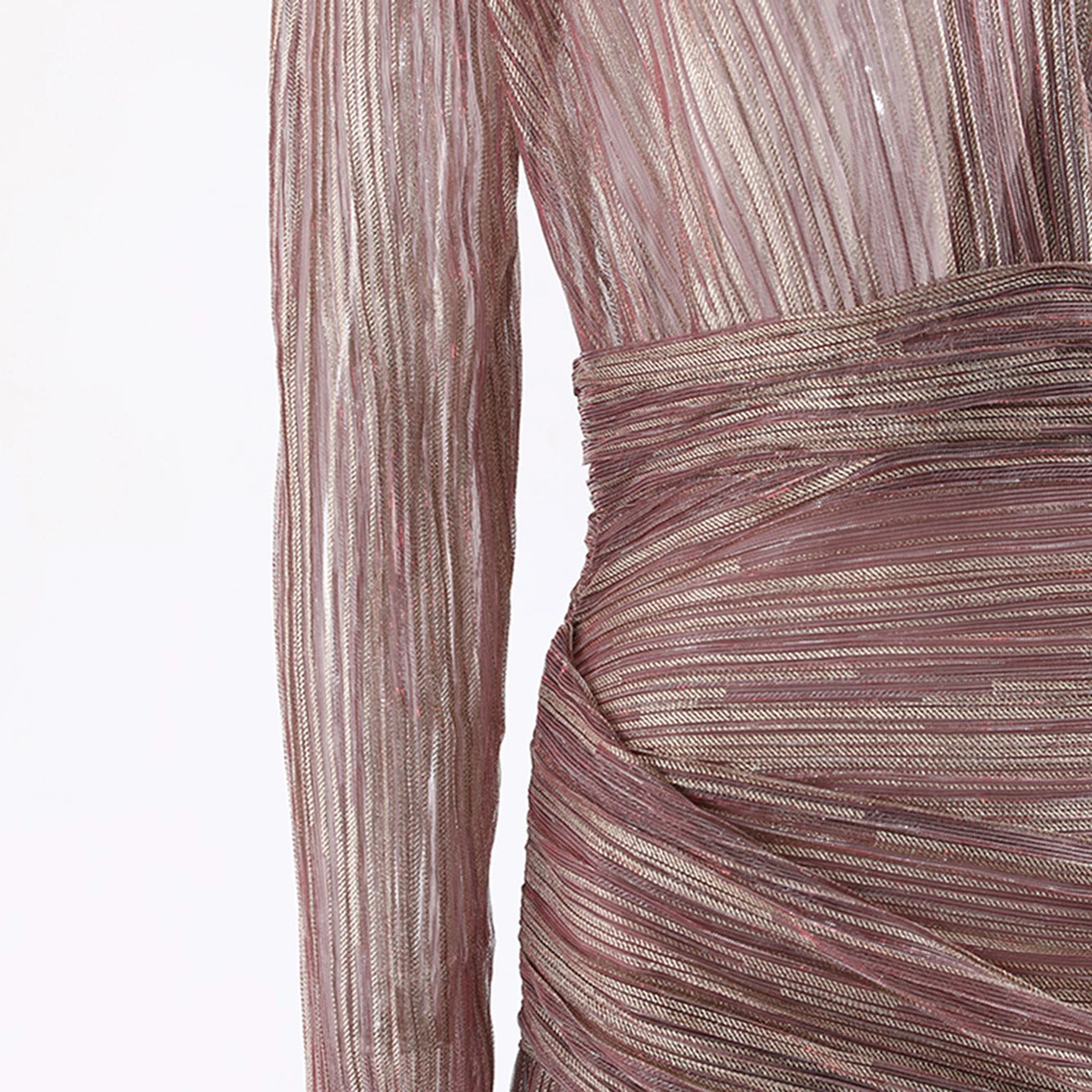 Robe En Lamé Entièrement Drapée — vue 6