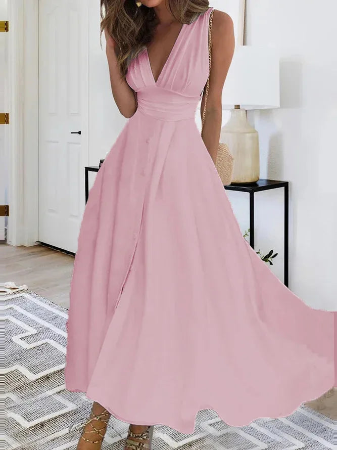 Robe Longue Drapée Blanche — vue 10