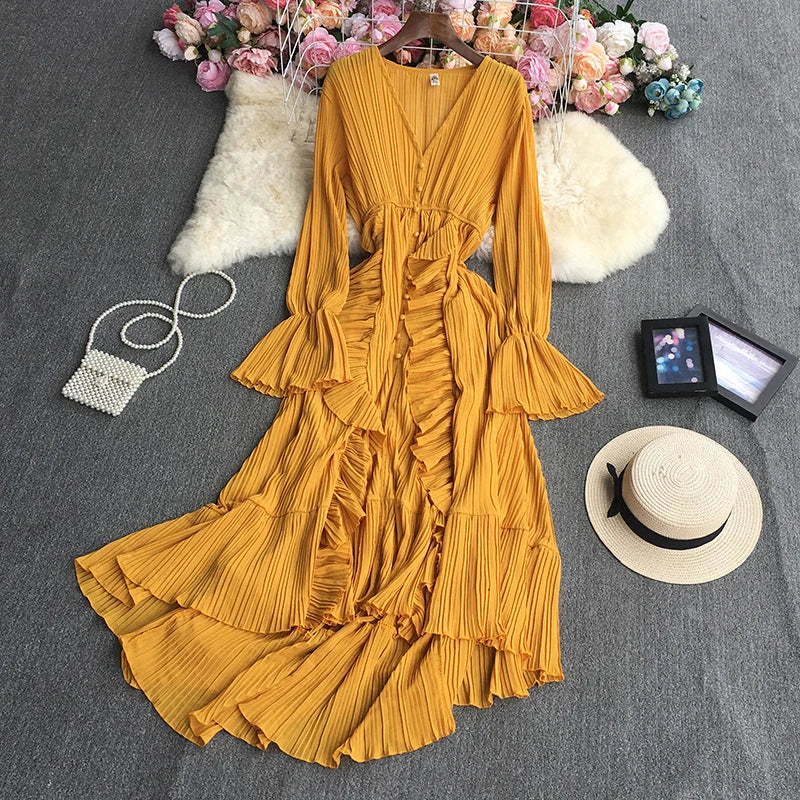 Robe Longue Drapée En Mousseline — vue 10