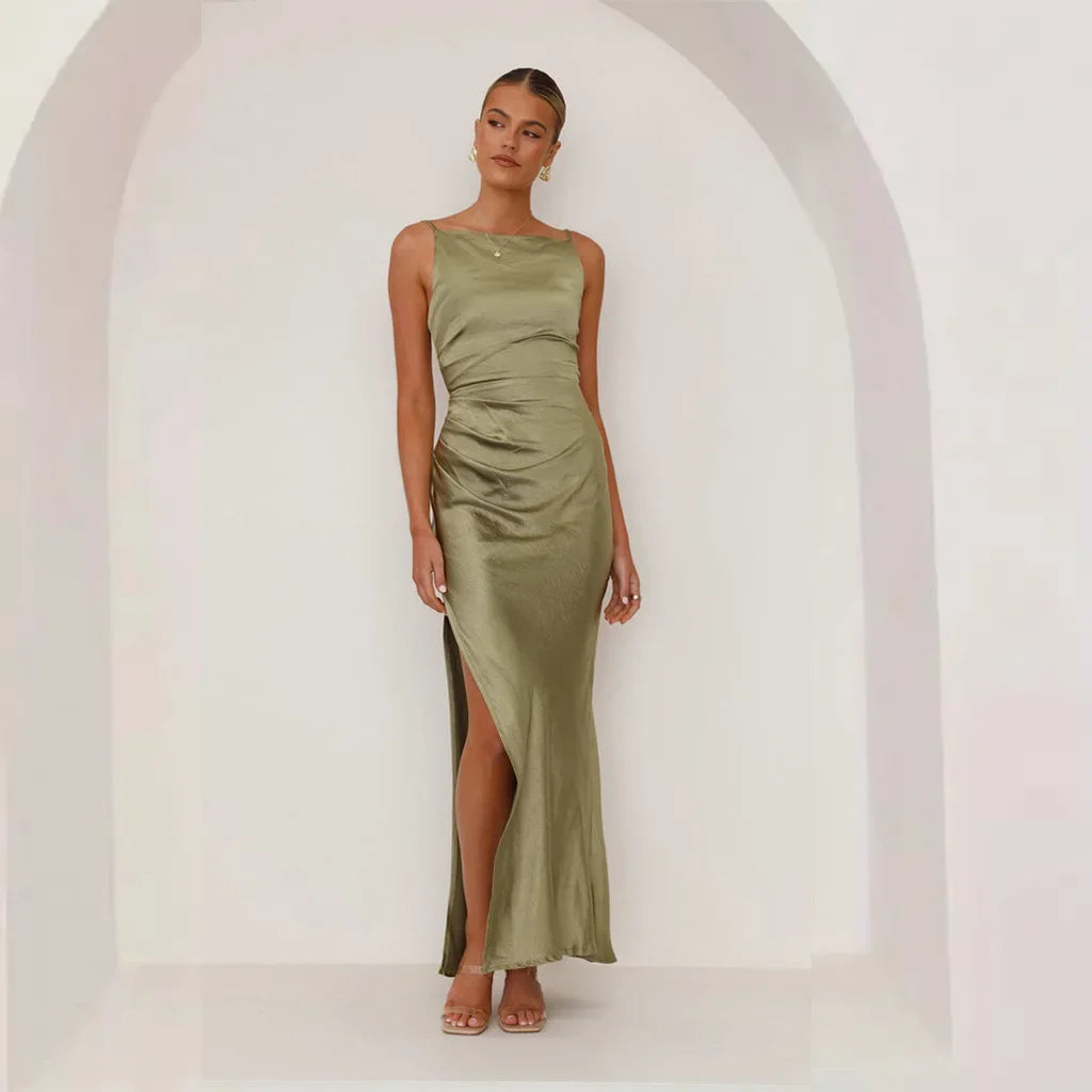 Robe Longue Drapée Moulante — vue 9