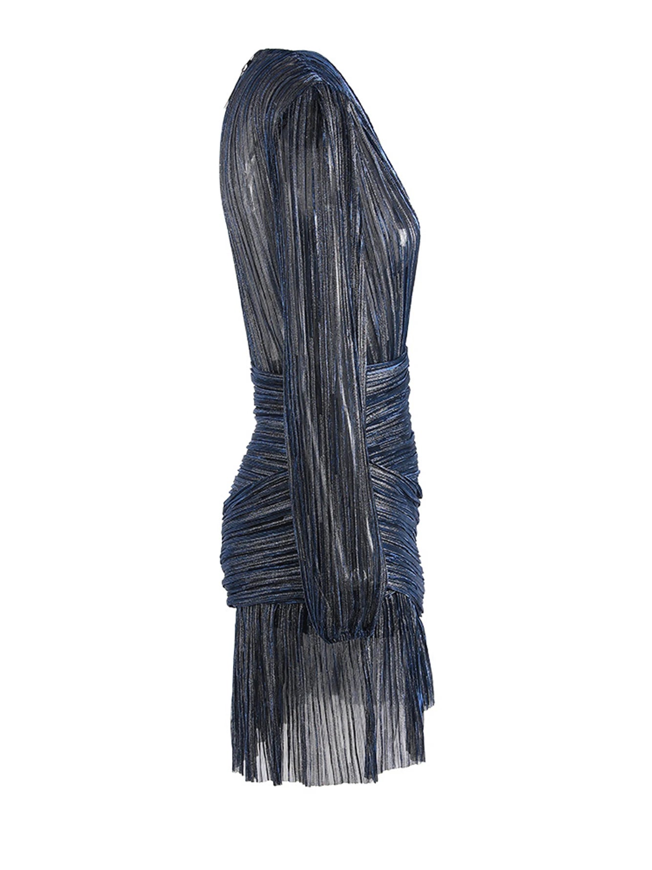 Robe En Lamé Entièrement Drapée