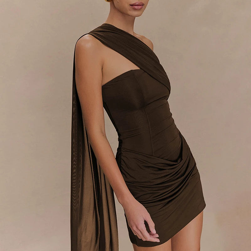 Robe Asymétrique Drapée — vue 3