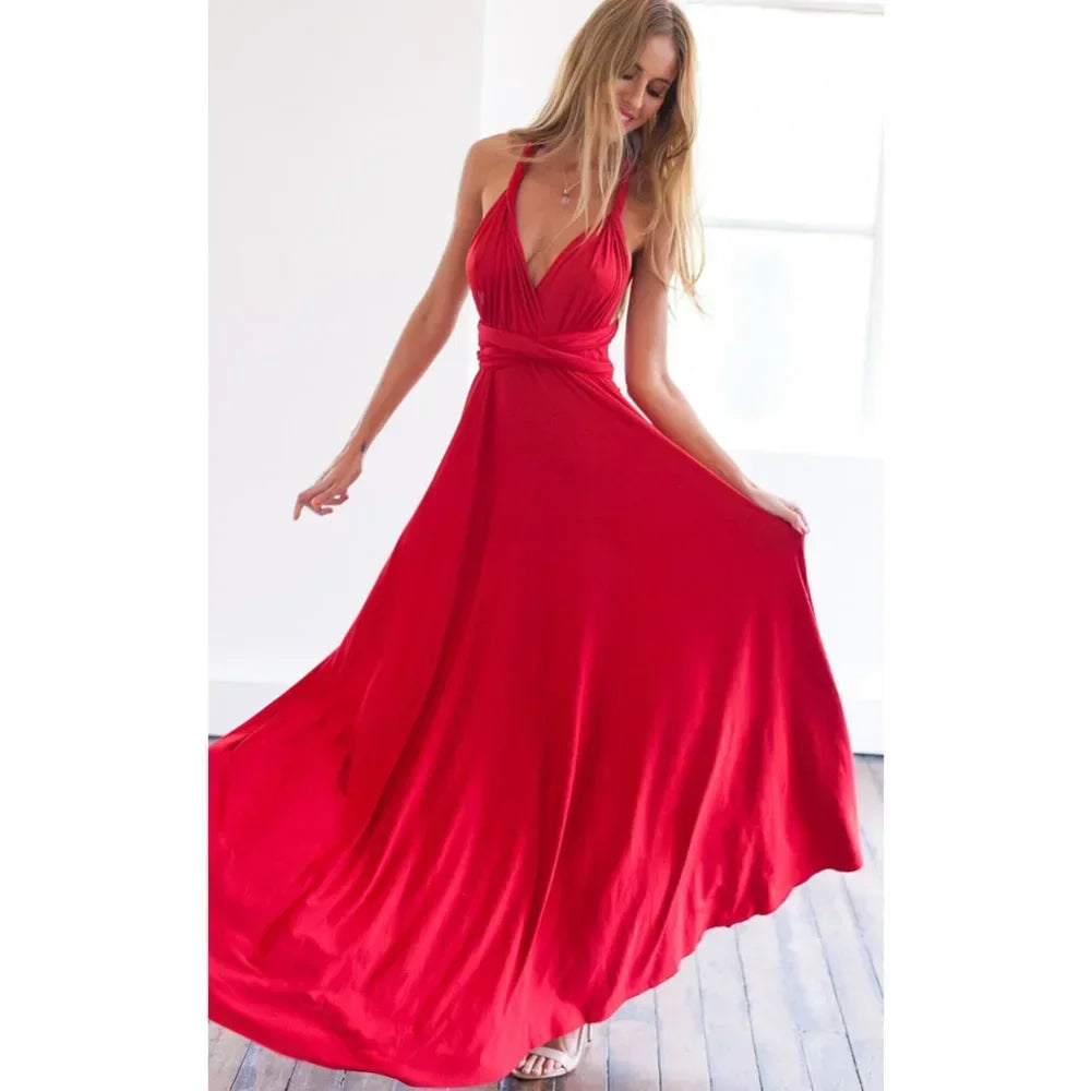 Robe Rouge Drapée — vue 6