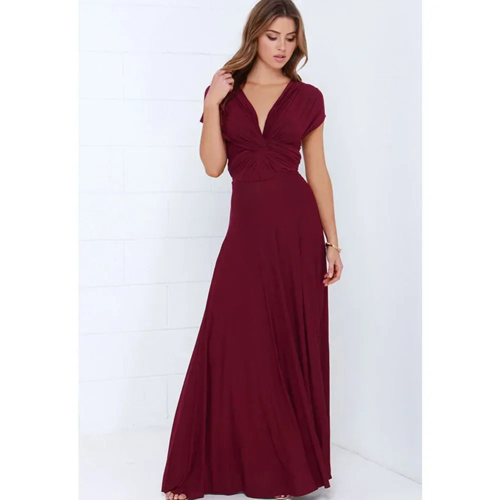 Robe Rouge Drapée — vue 5