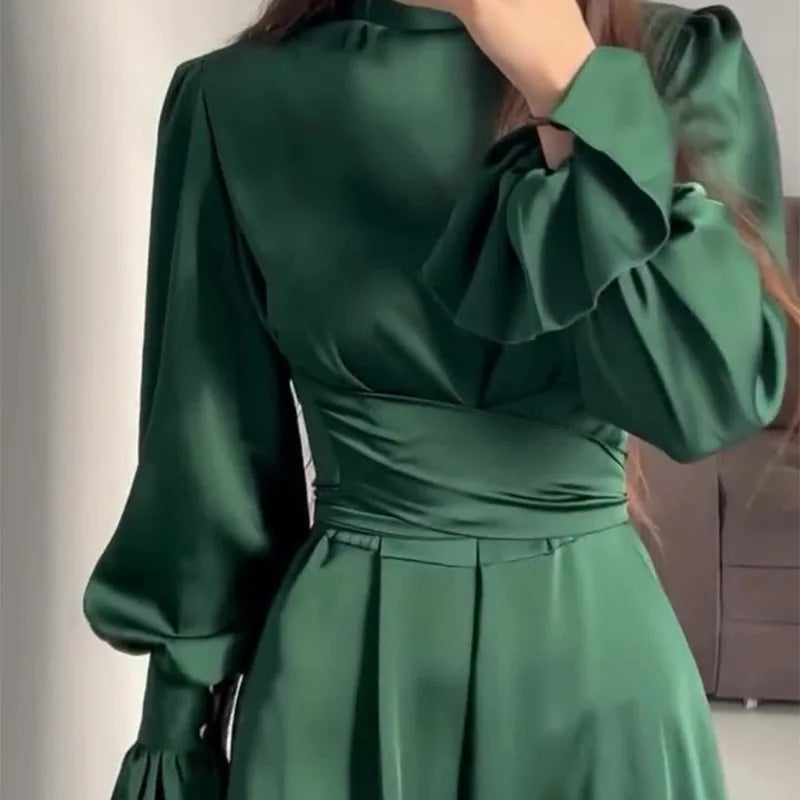 Robe Drapée Manche Longue — vue 3